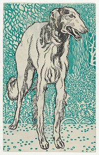 Greyhound (1912) print in high resolution by Moriz Jung.  