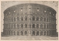 Speculum Romanae Magnificentiae: The Colosseum. Original public domain image from The MET Museum, Antonio Lafréry