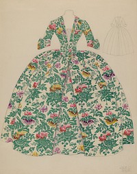 Dress (c. 1936) by Julie C. Brush.    