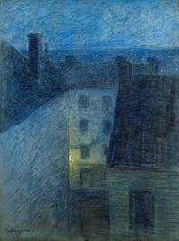 Dusk (1895) painting in high resolution by Eugene Jansson. Original from the Thiel Gallery. 