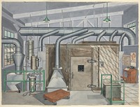 Exterior Sand Blasting Chamber (1935–1942) by Perkins Harnly.  