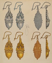 Earrings (c. 1937) by Tulita Westfall.  