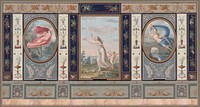 Elaborate Wall Decoration with Endymion and Hebe (ca. 1800) by Tommaso Bigatti.  