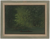 Entrance to a Lagoon, Shore of the Amazon (1854-1869) painting in high resolution by George Catlin.  