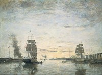 Entrance to the Harbor, Le Havre (1883) by Eugène Boudin.  