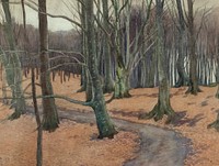 Young Beech Wood (1901) painting in high resolution by Ester Almqvist. Original from the Thiel Gallery. 