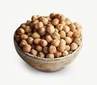 Chickpea in bowl  collage element psd