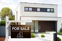 For sale sign mockup, property, real estate advertisement psd