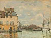 Flood at Port-Marly (1872) by Alfred Sisley.  