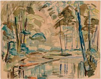 Small lake, 1919 by Magnus Enckell