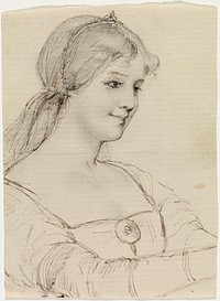 Queen bianca, sketch, 1876 - 1877 by Albert Edelfelt