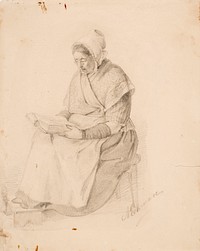 Lukeva mummo, 1845 - 1855 by Anders Ekman