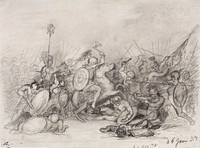 Taistelukohtaus, 1855 by Anders Ekman