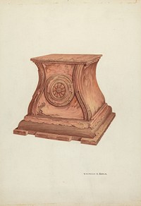 Stand for Baptismal Font (1935&ndash;1942) by Raymond E. Noble.  