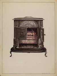 Franklin Stove (1938) by J. Howard Iams.  