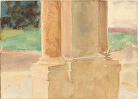 Frascati, Architectural Study (ca. 1907) by John Singer Sargent.  