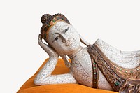 Peaceful Buddha statue collage element, isolated image psd