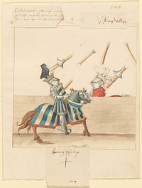 Freydal, The Book of Jousts and Tournament of Emperor Maximilian I: Combats on Horseback (Jousts)(Volume II): Kunig Philip (ca. 1515) by German 16th Century.  