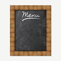 Menu chalkboard collage element psd