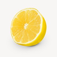 Half lemon fruit collage element psd