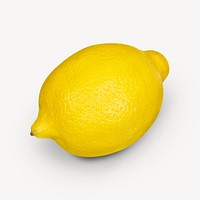 Lemon fruit  collage element psd