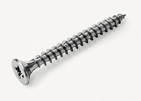 Silver screw collage element psd