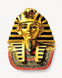 Tutankhamun faraoh mask collage element psd