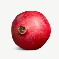 Pomegranate fruit collage element, isolated image psd