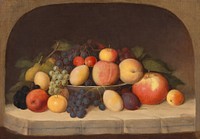 Fruit Still Life (ca. 1849) painting in high resolution by Robert Seldon Duncanson. 
