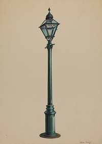 Gas Street Lamp (1936) by Mina Lowry.  