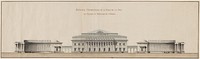 Geometrical Elevation of the Peace Plaza and Façade of the Opera House (c. 1800) by Giacomo Quarenghi.  