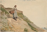 Girl Carrying a Basket (1882) by Winslow Homer.  