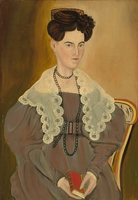 Hannah Fisher Stedman (1833) by Asahel Powers. 