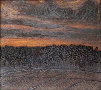 Snowy Landscape (1904) painting in high resolution by Herman Norrman. Original from the Thiel Gallery. 