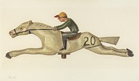 Horse and Jockey (ca. 1939) by Palmyra Pimentel.  