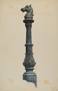 Horse Head Hitching Post (ca.1937) by Elizabeth Fairchild.  