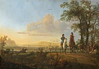 Horsemen and Herdsmen with Cattle (1655–1660) by Aelbert Cuyp.  