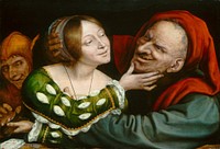 Ill–Matched Lovers (ca. 1520–1525) by Quentin Massys.  