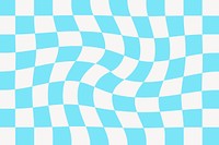 Distorted checkered pattern background, blue design