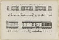 D'après Servandoni. "Elévation pour la place marchande de Saint-Sulpice; 3ème projet par Servandoni, juin 1753 - autre élévation , 2ème projet par Servandoni". Eau-forte. Paris, musée Carnavalet.  