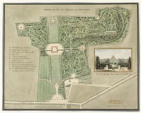 Alexandre Théodore Brongniart (1739-1813). Plan du cimetière du Père Lachaise. Aquarelle et encre noire sur papier cartonné crème. Paris, musée Carnavalet.