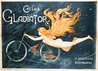 C.B.; L.W. (monogramme) ; Imprimerie G. Massias. Cycles Gladiator, 18 Boulevard Montmartre. Affiche. Lithographie couleur, vers 1895. Paris, musée Carnavalet. 