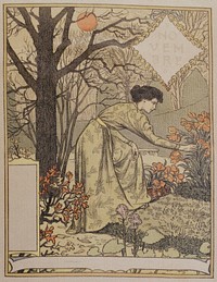 Eugène Grasset (1845-1917). "Allégorie du mois de novembre". Gravure. Paris, musée Carnavalet.