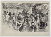 Les bicyclettes dans la ville print in high resolution by Théophile Alexandre Steinlen (1859 –1923). 