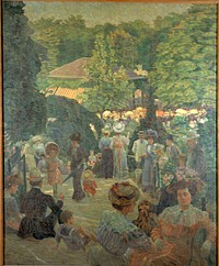 Ludovic Vallée (1864-1939), "Le parc de Montsouris à Paris, vue prise vers le kiosque à musique", huile sur toile. Paris, Musée Carnavalet.