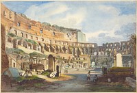 Interior of the Colosseum by Ippolito Caffi (1809–1866).  