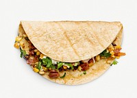 Soft taco, Mexican food psd