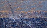 Seascape (1911) painting in high resolution by Johan Axel Gustaf Acke. Original from the Thiel Gallery. 