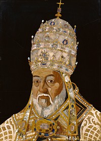 Portrait of Pope Clement VIII (Ippolito Aldobrandini); Designed by Jacopo Ligozzi (Italian, 1547 - 1626), produced in the Galleria de'Lavori in pietre dure (Italian, active 1588 - present), Executed by Romolo di Franceco Ferrucci del Tadda (Italian, active 1555 - 1621)