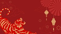 Tiger year, Chinese desktop wallpaper, red design